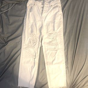 Pacsun ripped white jeans